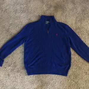 Quarter zip polo sweater